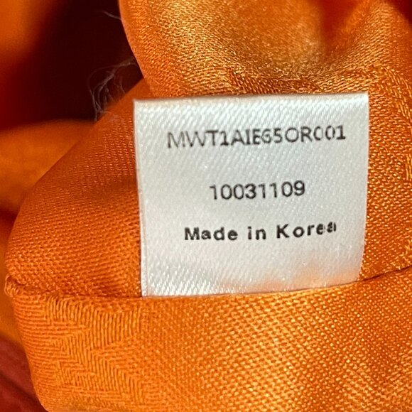 MCM Embossed Leather 2-Way Crossbody Handbag , Orange - Preowned - Picture 15 of 16